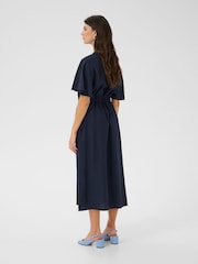 Cream Blue CRLori Short Sleeve V-Neck Midi Dress - Image 3 of 6