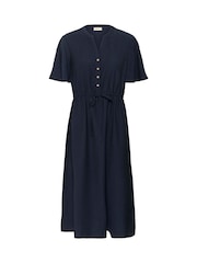 Cream Blue CRLori Short Sleeve V-Neck Midi Dress - Image 5 of 6