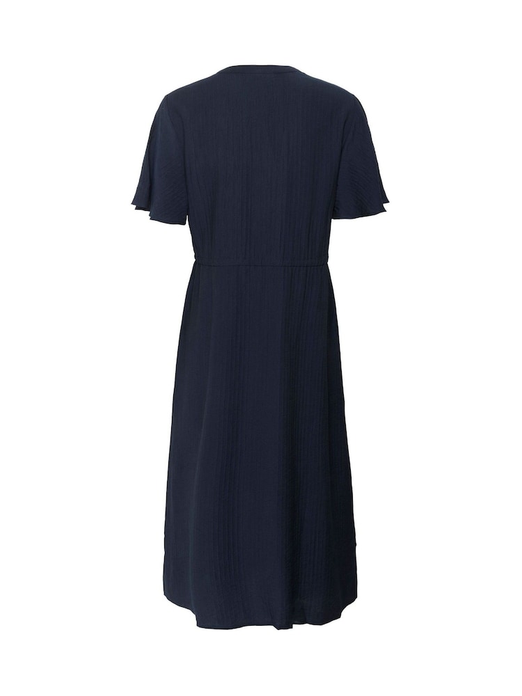 Cream Blue CRLori Short Sleeve V-Neck Midi Dress - Image 6 of 6