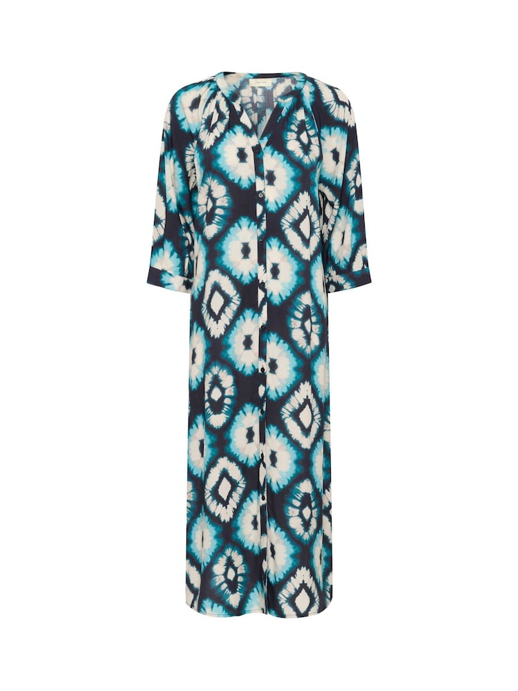 Cream CRTiah 3/4 Sleeve Shirt Midi Black Dress - Image 2 of 4