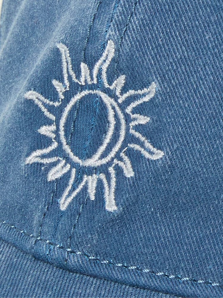 FatFace Blue Embroidered Sun Cap - Image 3 of 3 FatFace Blue Embroidered Sun Cap - Image 3 of 3