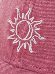 FatFace Burgundy Red Embroidered Sun Cap - Image 3 of 3