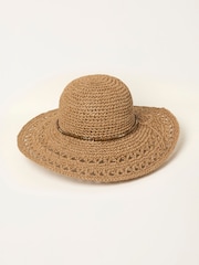 FatFace Natural Floppy Straw Sun Hat - Image 1 of 2