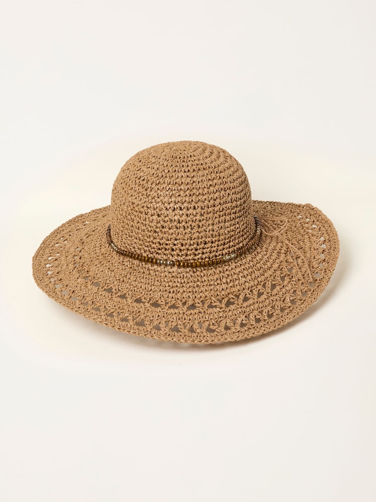 FatFace Natural Floppy Straw Sun Hat - Image 1 of 2