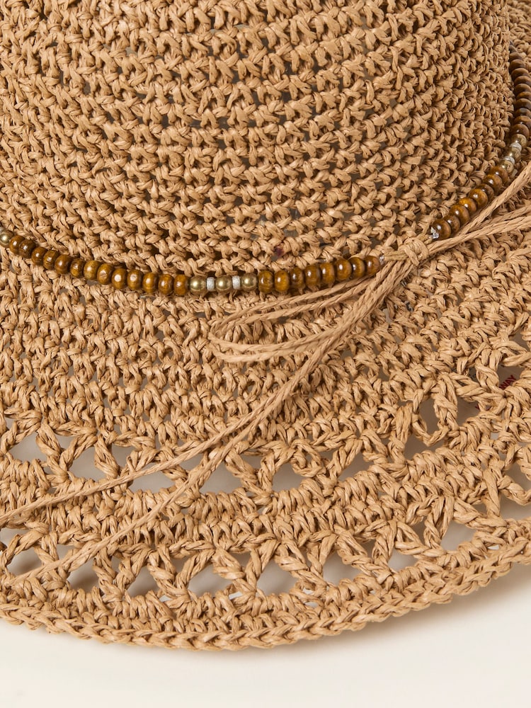 FatFace Natural Floppy Straw Sun Hat - Image 2 of 2
