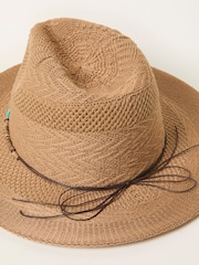 FatFace Natural Beaded Trim Fedora - Image 4 of 4