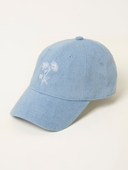 FatFace Denim Embroidered Daisy Cap - Image 2 of 3