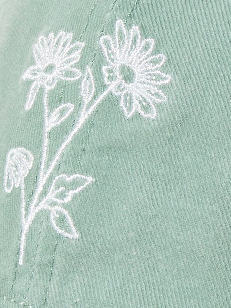 FatFace Green Embroidered Daisy Cap - Image 3 of 3 FatFace Green Embroidered Daisy Cap - Image 3 of 3