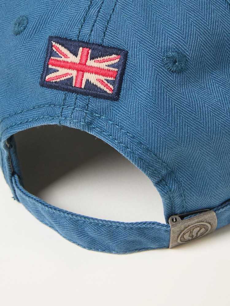 FatFace Blue Herringbone Baseball Cap - Image 2 of 2 FatFace Blue Herringbone Baseball Cap - Image 2 of 2