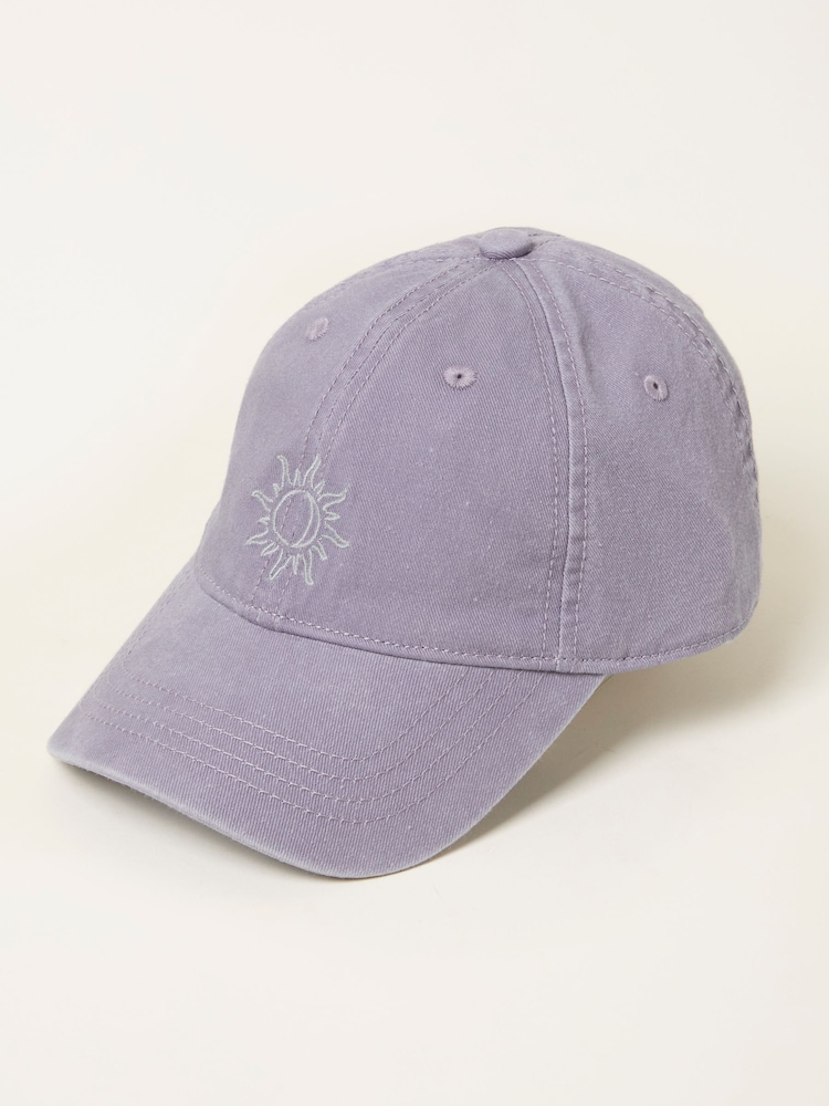 FatFace Purple Embroidered Sun Cap - Image 1 of 2 FatFace Purple Embroidered Sun Cap - Image 1 of 2
