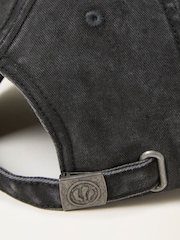 FatFace Washed Black Twill Baseball Cap - Image 4 of 4