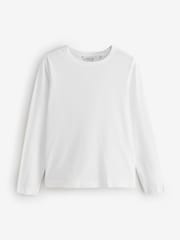 White/Pink Basic Long Sleeve T-Shirts 2 Pack - Image 2 of 3