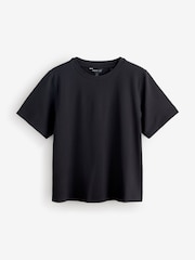 Black Basic Round Neck Short Sleeve T-Shirt - Image 1 of 1