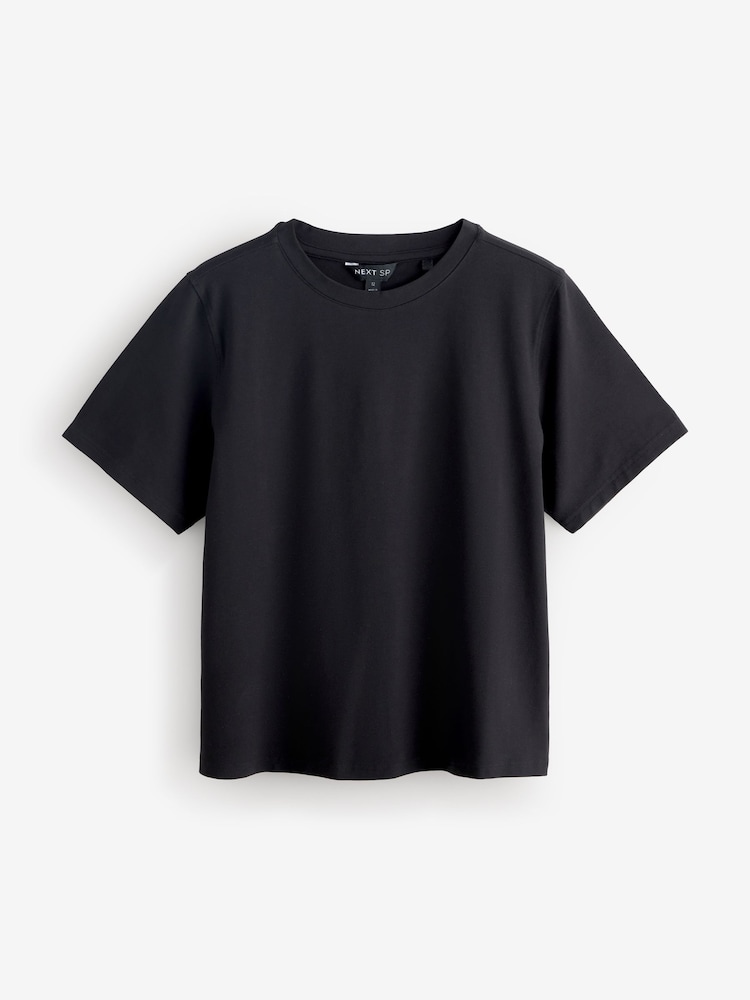 Black Basic Round Neck Short Sleeve T-Shirt - Image 1 of 1