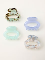 FatFace Blue 4 Pack Oval Clips - Image 1 of 2