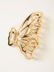FatFace Gold Tone Large Butterfly Claw Clip - Image 1 of 2