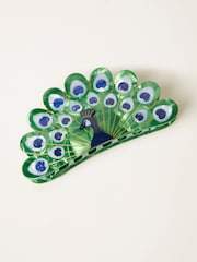 FatFace Navy Blue Peacock Claw Clip - Image 1 of 2