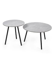 Julian Bowen Grey Casper Set of Side Tables - Image 2 of 6
