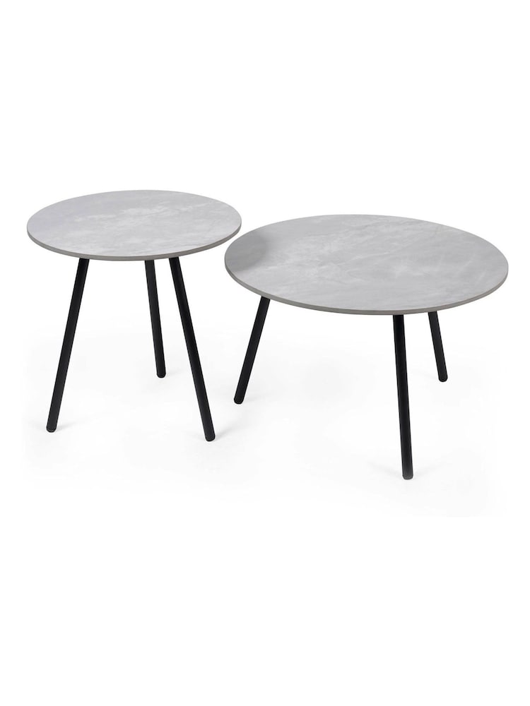 Julian Bowen Grey Casper Set of Side Tables - Image 2 of 6