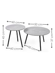 Julian Bowen Grey Casper Set of Side Tables - Image 6 of 6