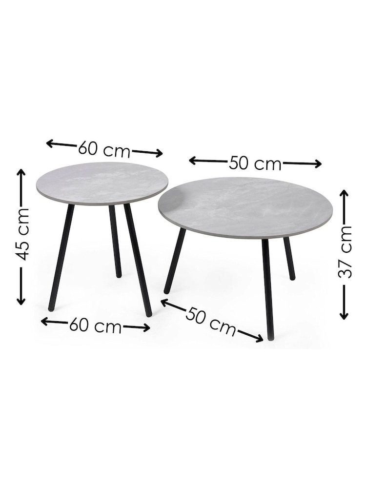 Julian Bowen Grey Casper Set of Side Tables - Image 6 of 6