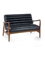Julian Bowen Black Marshall 2 Seater Sofa - Image 2 of 5