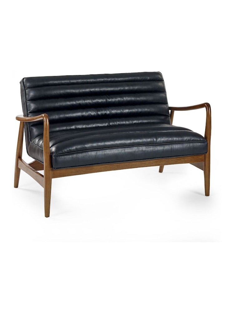 Julian Bowen Black Marshall 2 Seater Sofa - Image 2 of 5