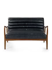 Julian Bowen Black Marshall 2 Seater Sofa - Image 3 of 5