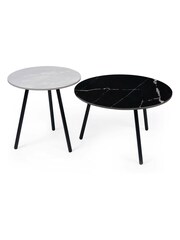 Julian Bowen Grey Black Casper Set of Side Tables - Image 2 of 4