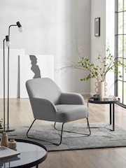 Julian Bowen Grey Davos Accent Chair - Image 1 of 5