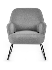 Julian Bowen Grey Davos Accent Chair - Image 3 of 5