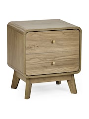 Julian Bowen Beige Ingrid 2 Drawer Bedside Table - Image 2 of 6