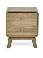 Julian Bowen Beige Ingrid 2 Drawer Bedside Table - Image 4 of 6