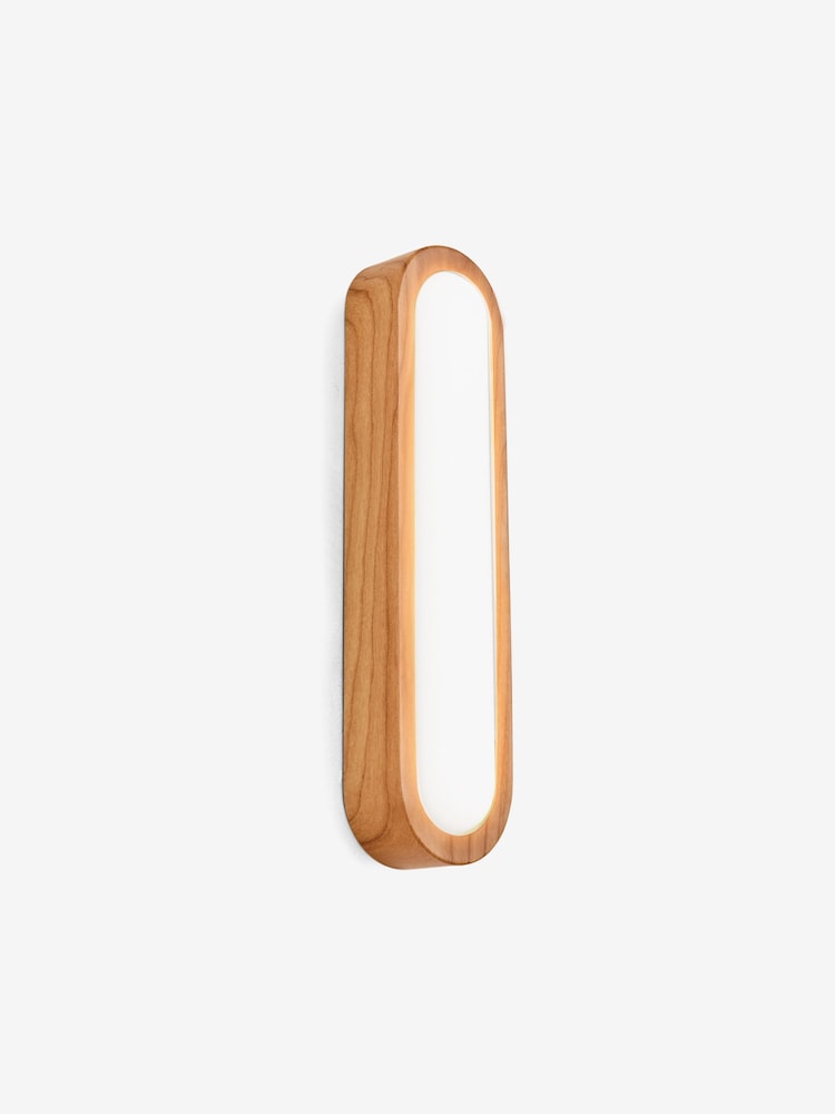 MADE.COM Wood Effect Nura Flush Bathroom Wall Light - Image 2 of 2