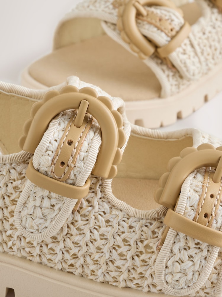 Rafie neutră - Touch and Close Corkbed Sandals - Imaginea 5 din 5 Rafie neutră - Touch and Close Corkbed Sandals - Imaginea 5 din 5