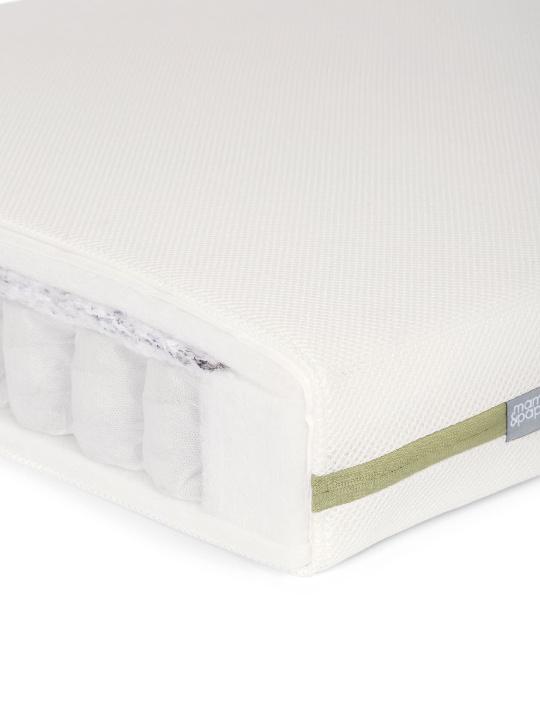 Mamas & Papas Premium Pocket Spring Cotbed Mattress, White - Image 2