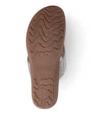 Pavers Silver Embellished Toe Post Sandals - Image 5 of 5
