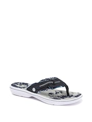 Pavers Blue Touch-Fastening Toe Post Sandals - Image 2 of 5