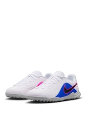 Nike White Jr. Tiempo Maestro Club Turf Football Boots - Image 5 of 10