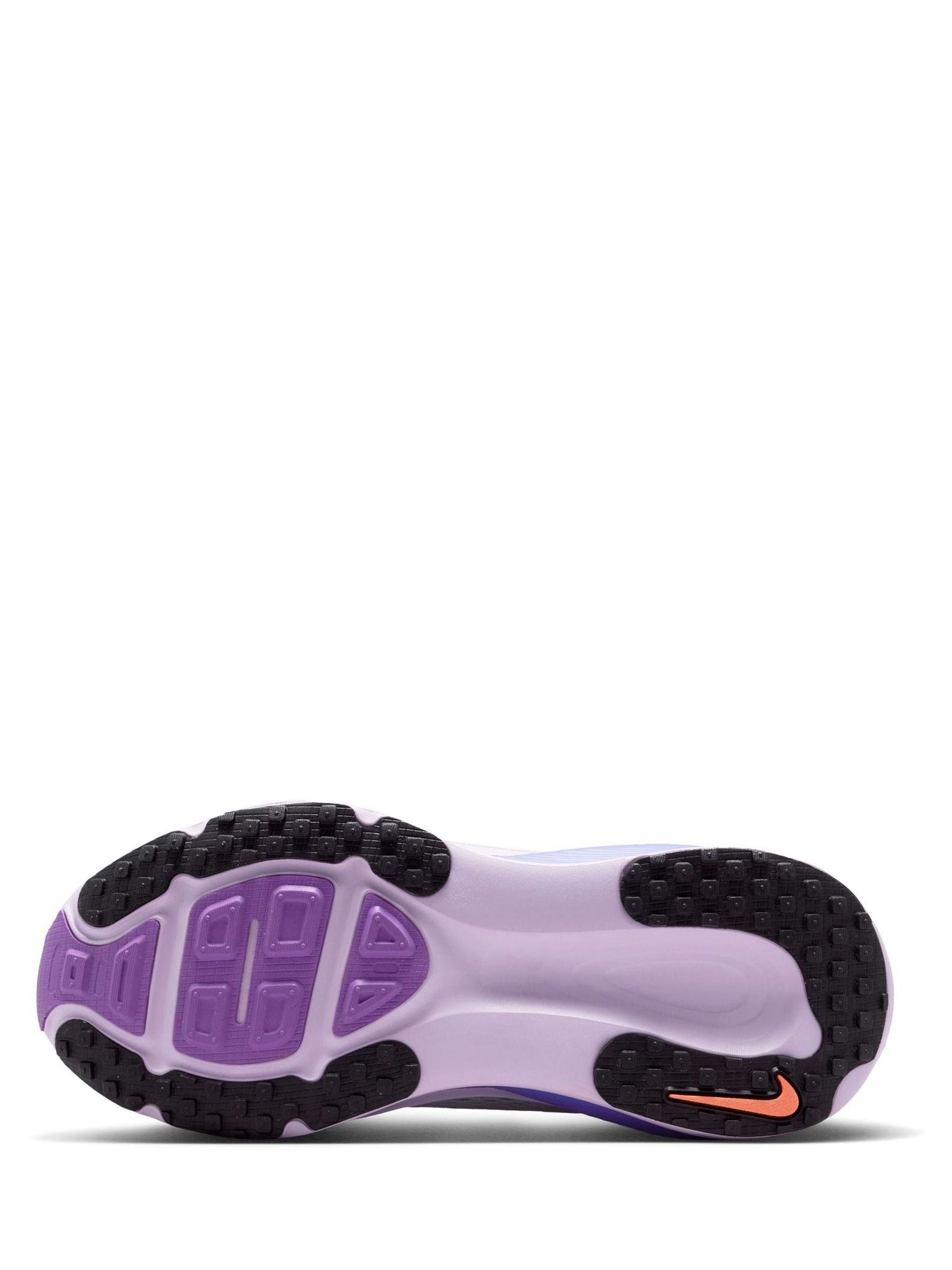 Buy Nike White/Purple Youth Vomero 18 Road Running Trainers from