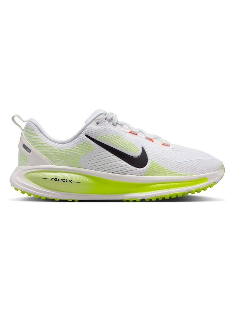 Nike White/Green Volt Youth Vomero 18 Road Running Trainers - Image 1 of 11 Nike White/Green Volt Youth Vomero 18 Road Running Trainers - Image 1 of 11