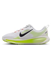 Nike White/Green Volt Youth Vomero 18 Road Running Trainers - Image 2 of 11