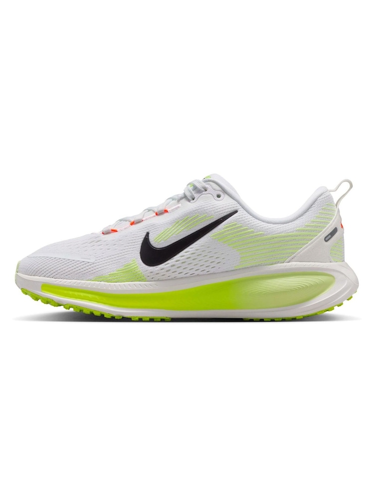 Nike White/Green Volt Youth Vomero 18 Road Running Trainers - Image 2 of 11 Nike White/Green Volt Youth Vomero 18 Road Running Trainers - Image 2 of 11