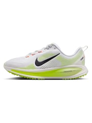 Nike White/Green Volt Youth Vomero 18 Road Running Trainers - Image 4 of 11