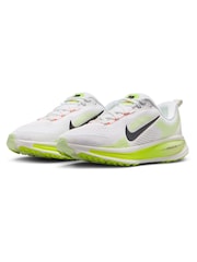 Nike White/Green Volt Youth Vomero 18 Road Running Trainers - Image 5 of 11