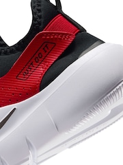 Nike Black/Red Youth Flex Runner 4 Trainers - Image 10 of 11