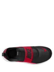 Nike Black/Red Youth Flex Runner 4 Trainers - Image 8 of 11