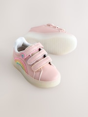 Pink Touch Fastening Light Up Trainers - Image 3 of 6