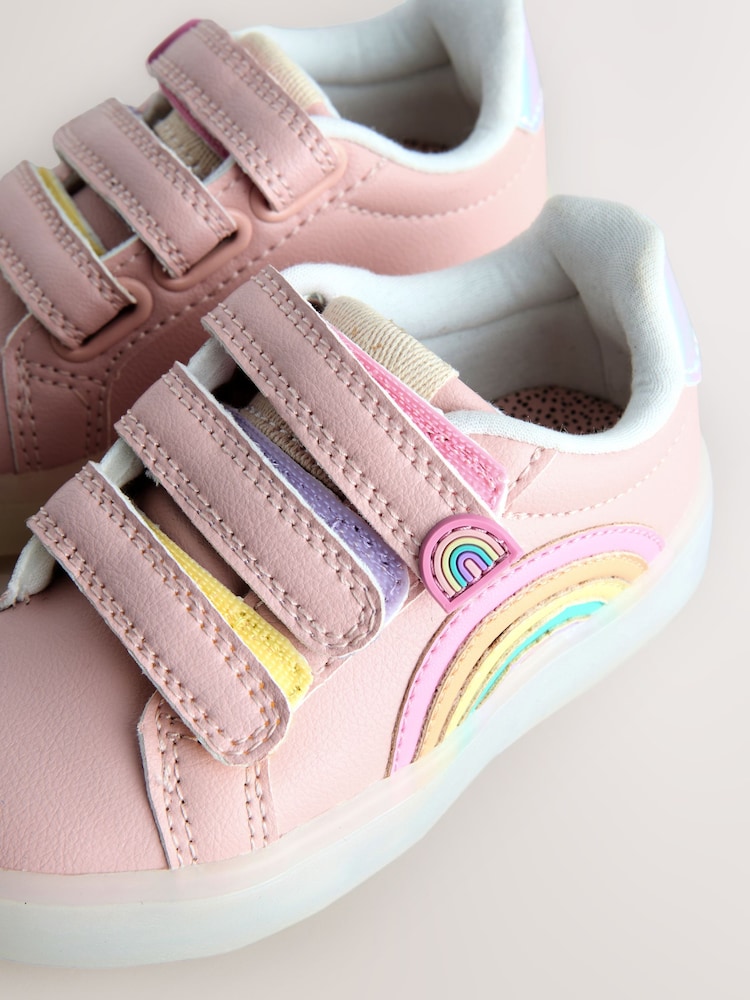 Pink Touch Fastening Light Up Trainers - Image 6 of 6