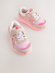 Pink Elastic Lace Chunky Trainers - Image 1 of 5